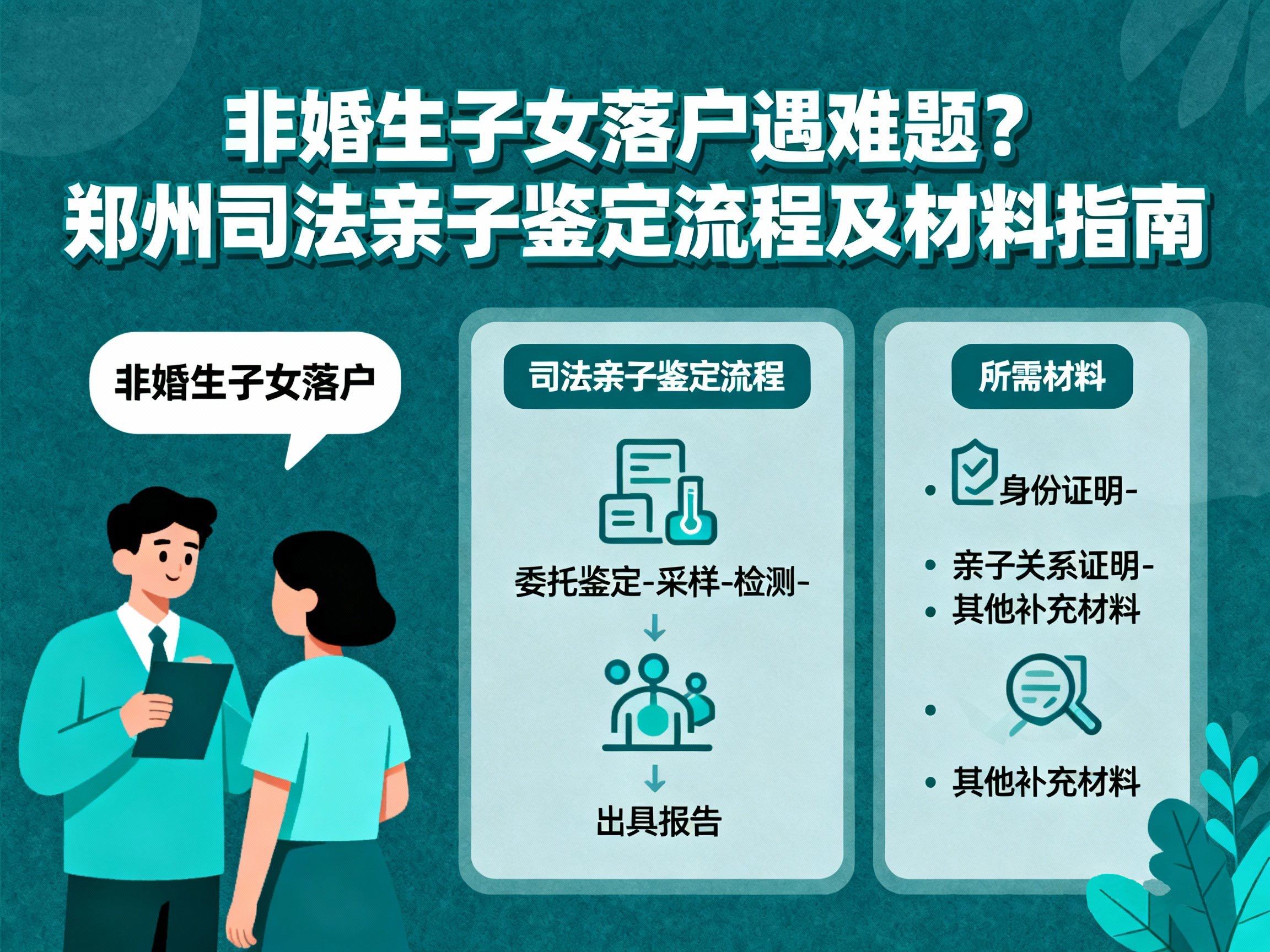 非婚生子女落户遇难题？郑州司法亲子鉴定流程及材料指南