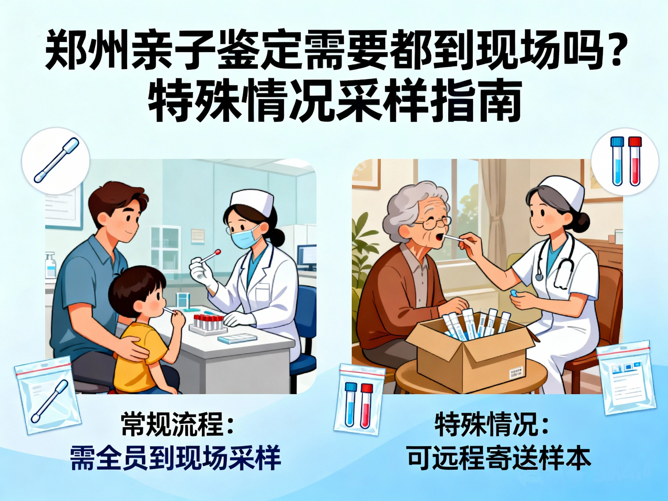 郑州亲子鉴定需要都到现场吗？特殊情况采样指南